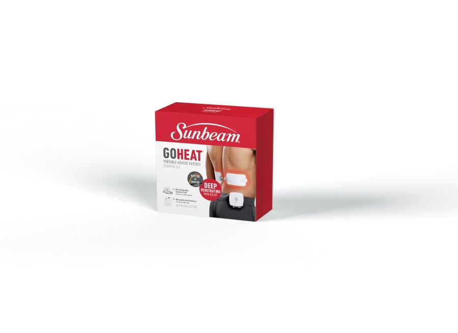 Sunbeam GoHeat Portable Heated Patches, Starter Kit, White, 3 Heat Settings